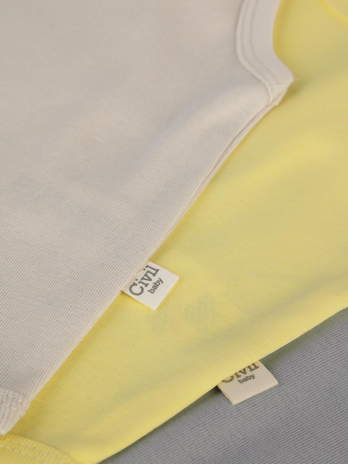 Civil Baby Basıc 3 Lü 0-36 Ay Çıtçıtlı Badi - Bej