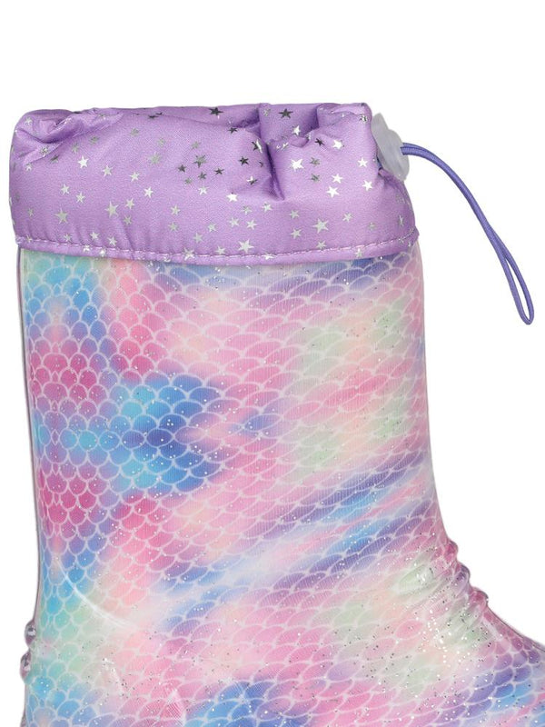 Civil Boots Simli Pul 30-36 Numara Yağmur Çizmesi - Lila