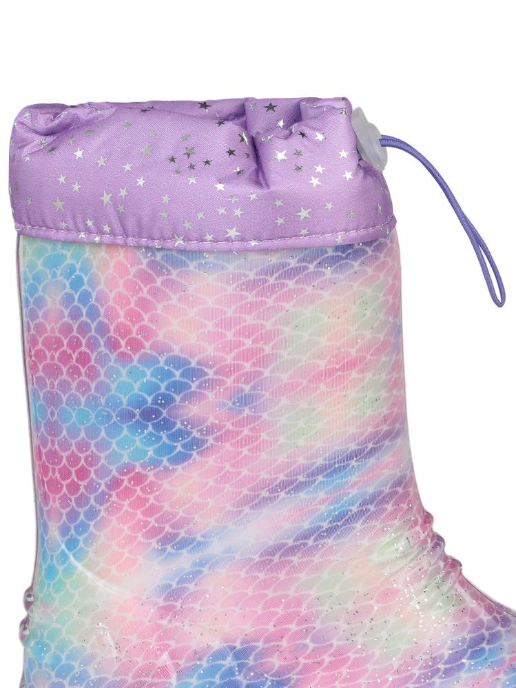 Civil Boots Simli Pul 30-36 Numara Yağmur Çizmesi - Lila