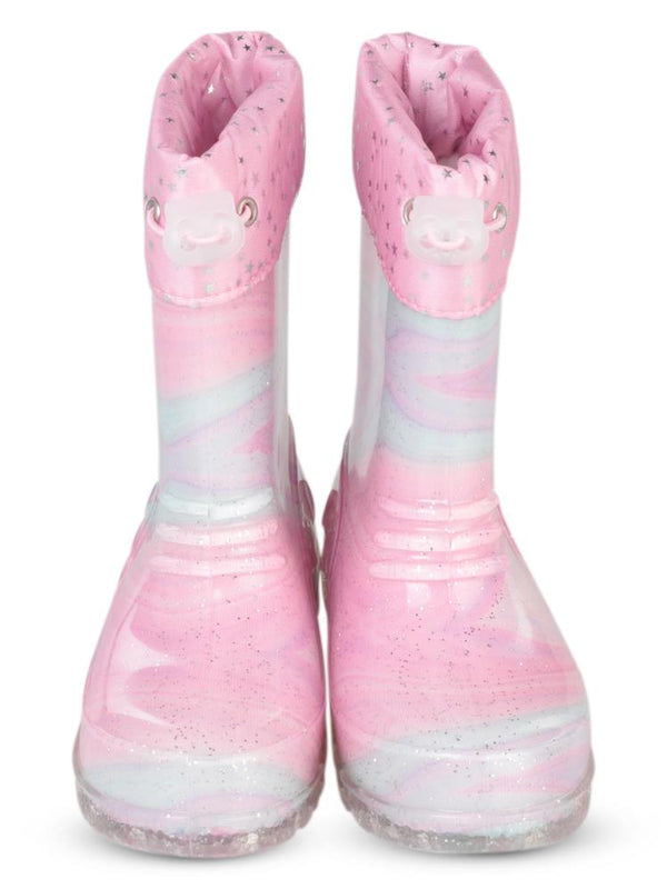 Civil Boots Simli Batik 22-28 Numara Yağmur Çizmesi - Pembe