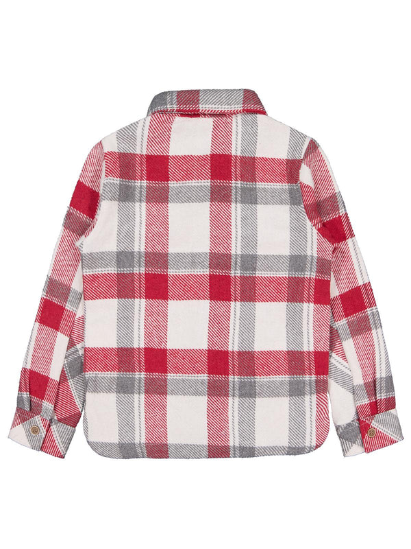 Civil Boys Çift Cepli Ekoseli 6-9 Yaş Gömlek - Kırmızı