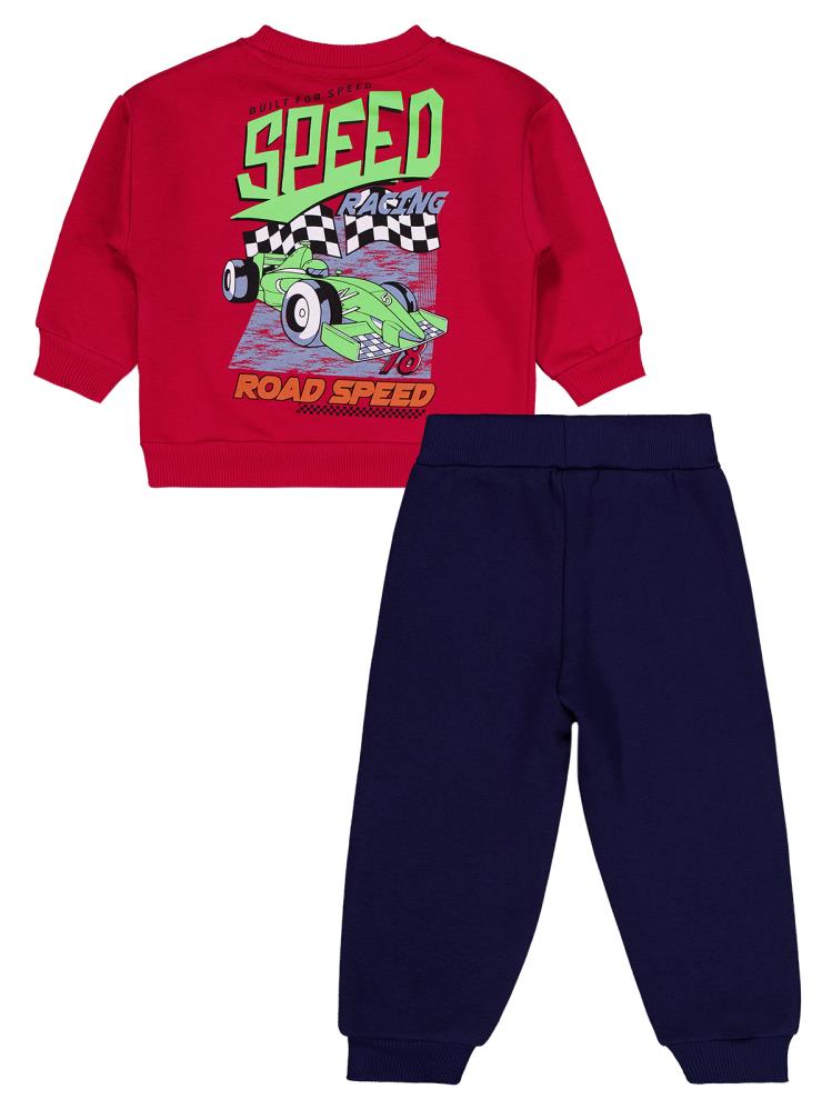 Civil Boys Sped Baskılı 2-5 Yaş Eşofman Takımı - Kırmızı