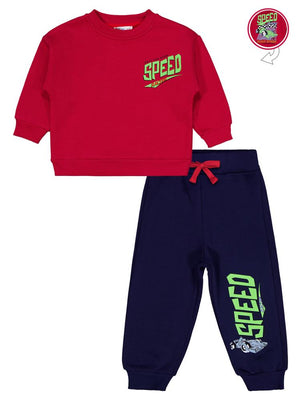 Civil Boys Sped Baskılı 2-5 Yaş Eşofman Takımı - Kırmızı