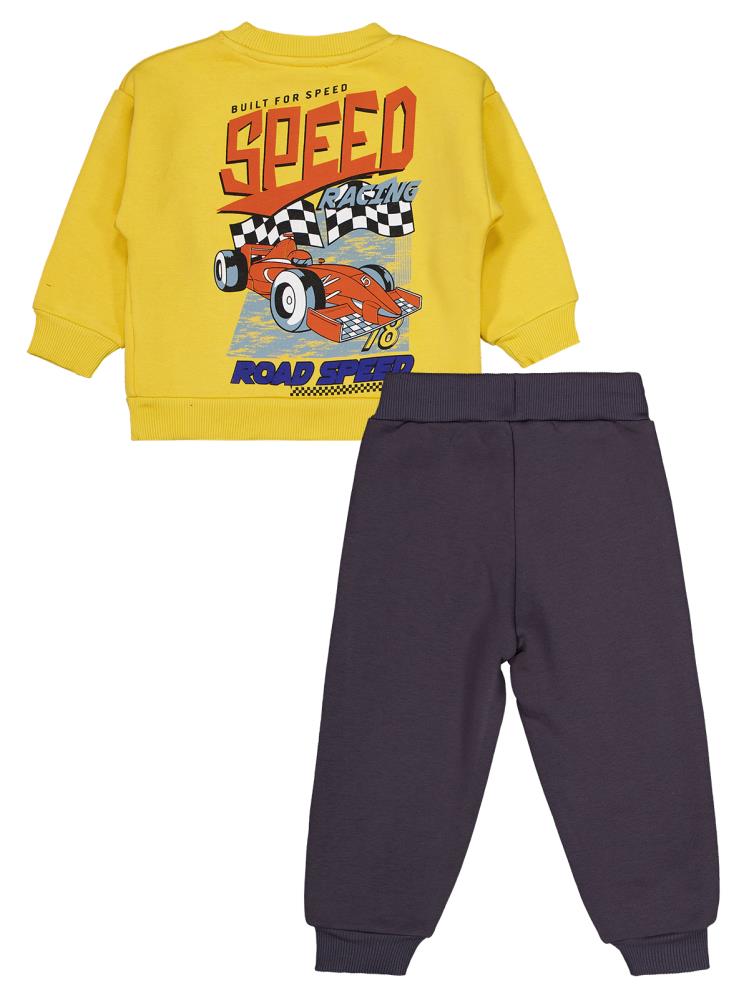 Civil Boys Sped Baskılı 2-5 Yaş Eşofman Takımı - Sarı