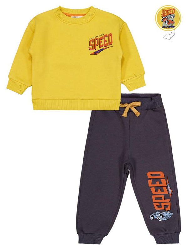 Civil Boys Sped Baskılı 2-5 Yaş Eşofman Takımı - Sarı