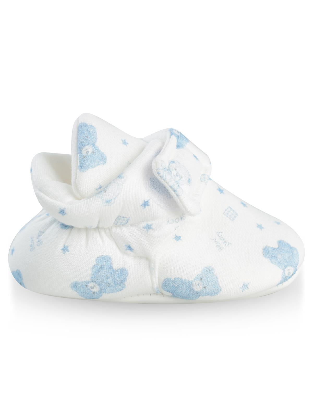 Civil Baby Cırtlı Ayıcık Desenli 17-19 Numara Patik - Ekru