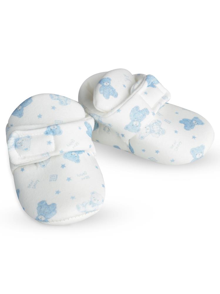 Civil Baby Cırtlı Ayıcık Desenli 17-19 Numara Patik - Ekru