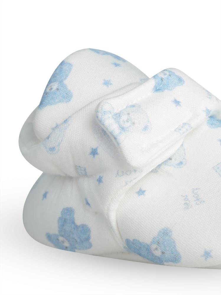 Civil Baby Cırtlı Ayıcık Desenli 17-19 Numara Patik - Ekru