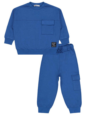 Civil Boys Kargo Cepli 2-5 Yaş Eşofman Takımı - Mavi