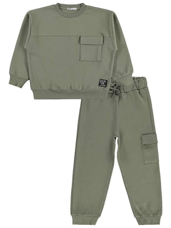 Civil Boys Kargo Cepli 6-9 Yaş Eşofman Takımı - Haki
