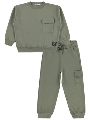 Civil Boys Kargo Cepli 6-9 Yaş Eşofman Takımı - Haki