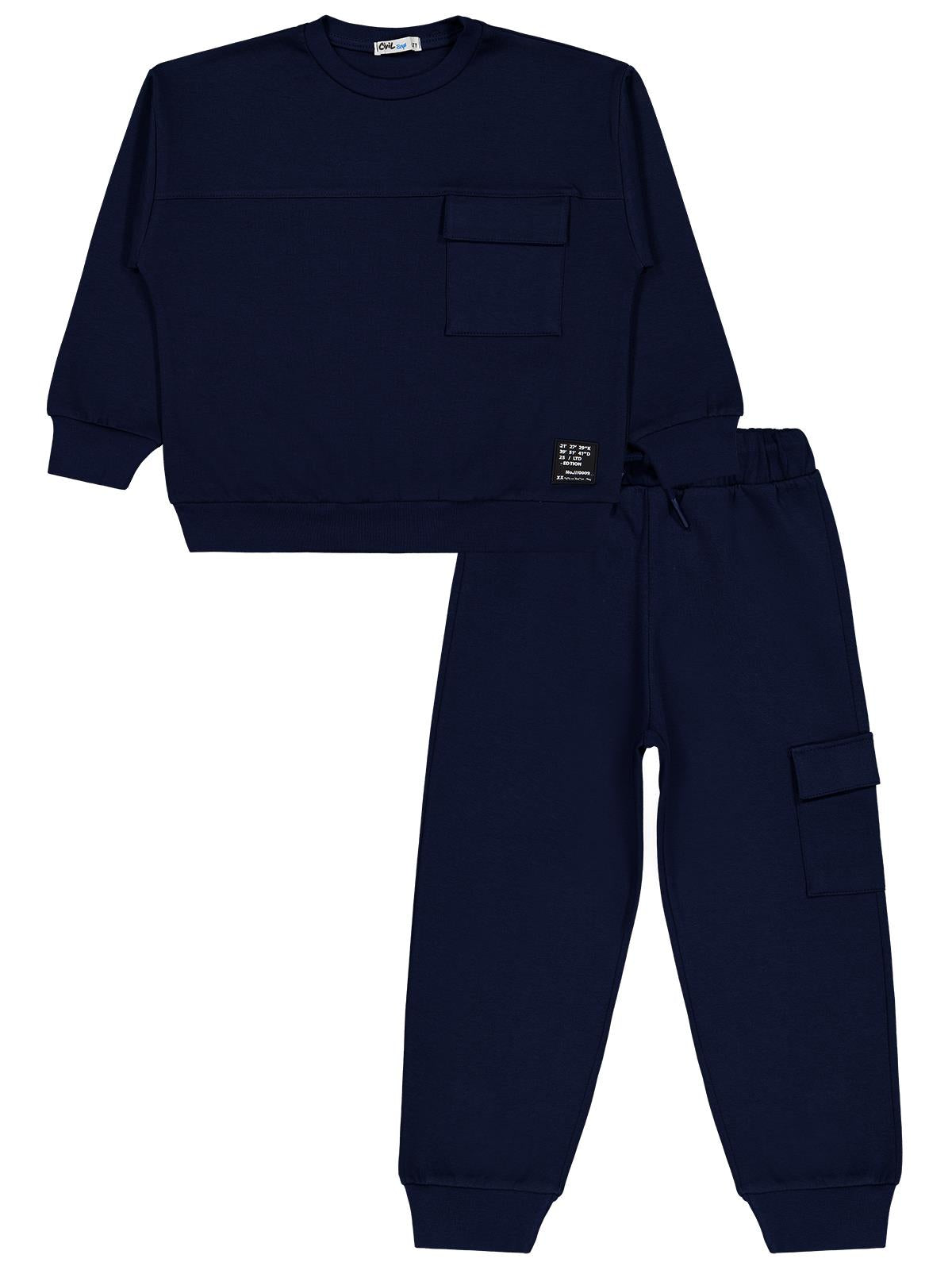 Civil Boys Kargo Cepli 6-9 Yaş Eşofman Takımı - Lacivert