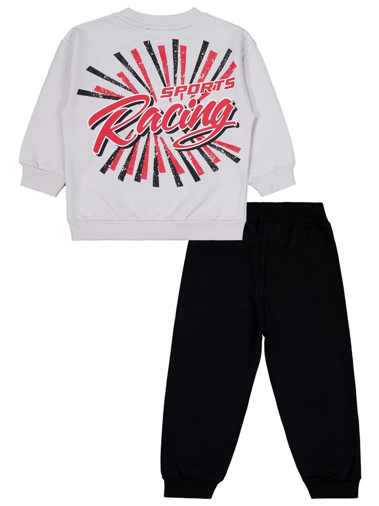 Civil Boys Racing Baskılı 2-5 Yaş Eşofman Takımı - Gri