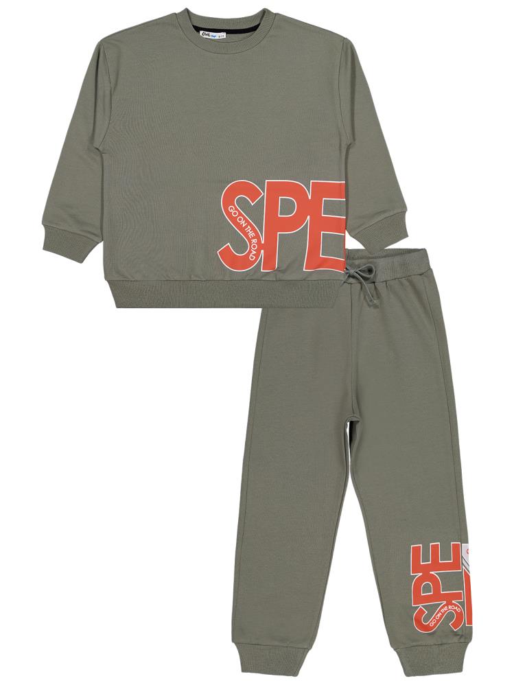 Civil Boys Sped Baskılı 6-9 Yaş Eşofman Takımı - Haki