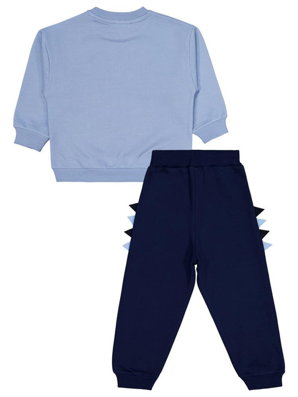 Civil Boys Dinozor Baskılı 2-5 Yaş Eşofman Takımı - Mavi
