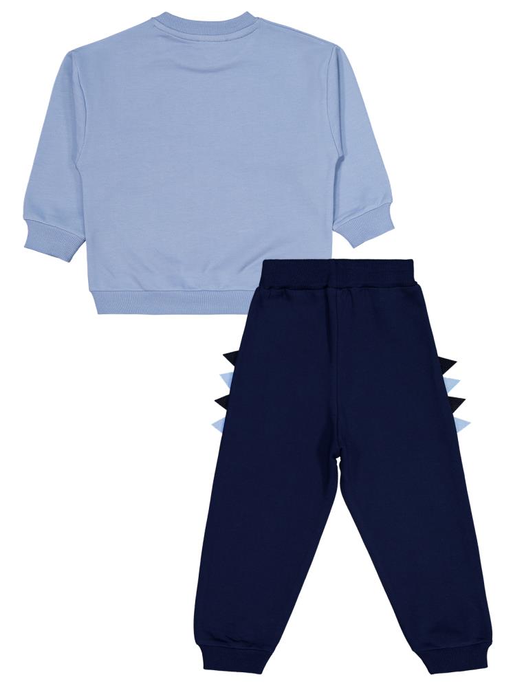 Civil Boys Dinozor Baskılı 2-5 Yaş Eşofman Takımı - Mavi