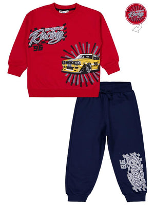 Civil Boys Racing Baskılı 2-5 Yaş Eşofman Takımı - Kırmızı