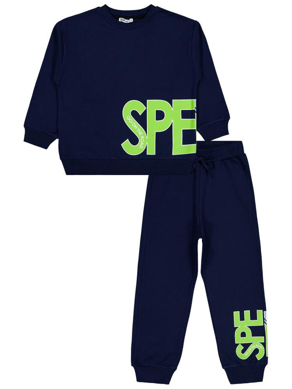 Civil Boys Sped Baskılı 6-9 Yaş Eşofman Takımı - Lacivert