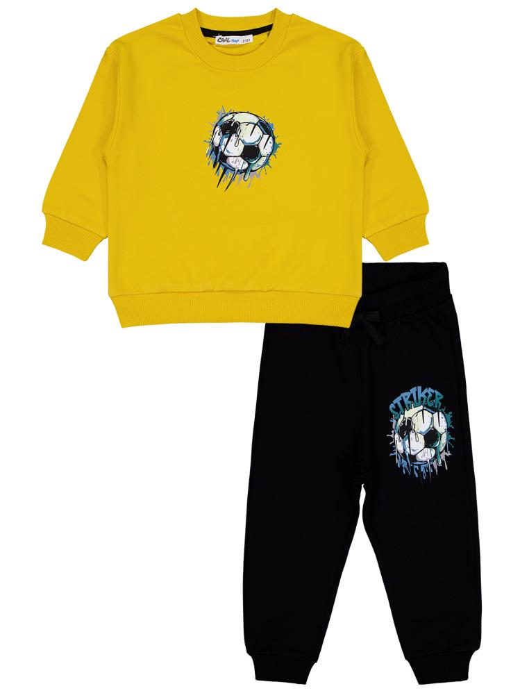 Civil Boys Strıker Baskılı 2-5 Yaş Eşofman Takımı - Sarı