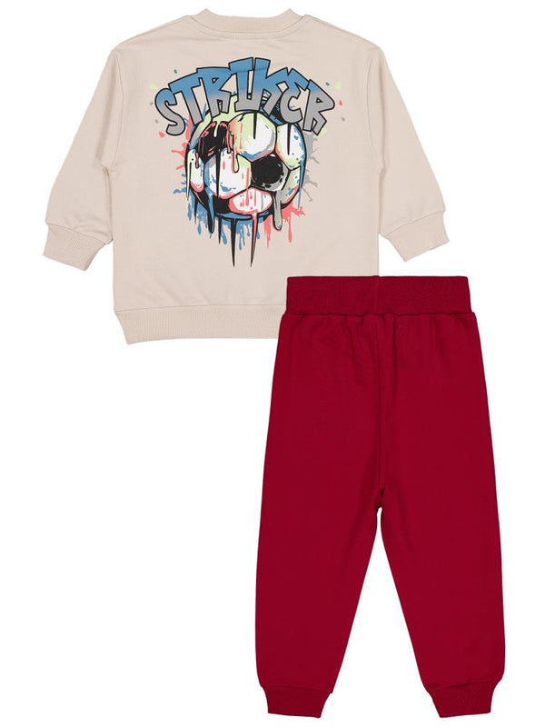 Civil Boys Strıker Baskılı 2-5 Yaş Eşofman Takımı - Bej