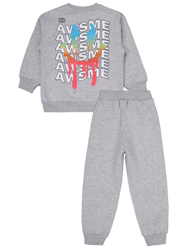 Civil Boys Awsme Baskılı 6-9 Yaş Eşofman Takımı - Gri