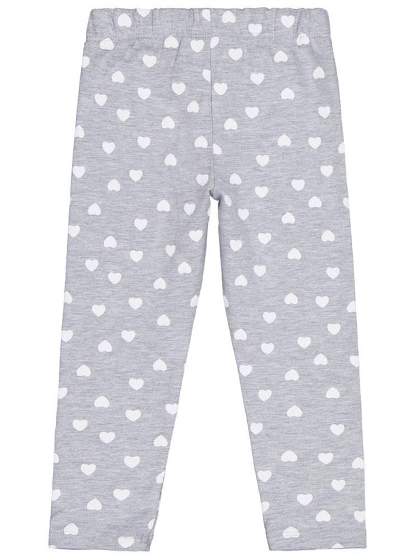 Civil Girls Kalp Baskılı 2-5 Yaş Tayt - Gri