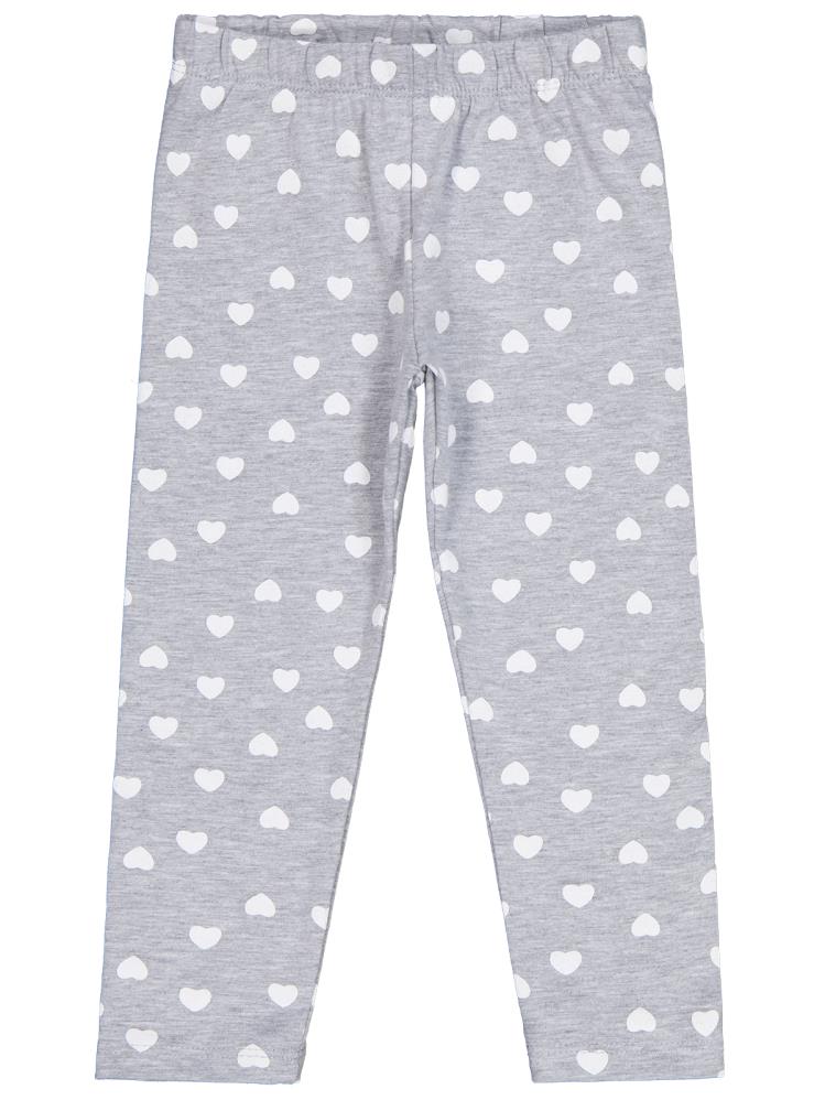 Civil Girls Kalp Baskılı 2-5 Yaş Tayt - Gri