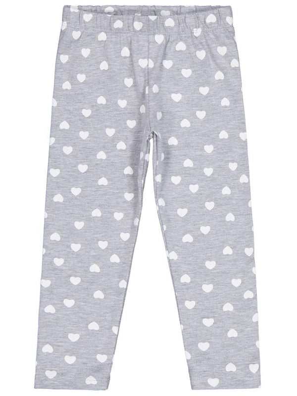 Civil Girls Kalp Baskılı 2-5 Yaş Tayt - Gri