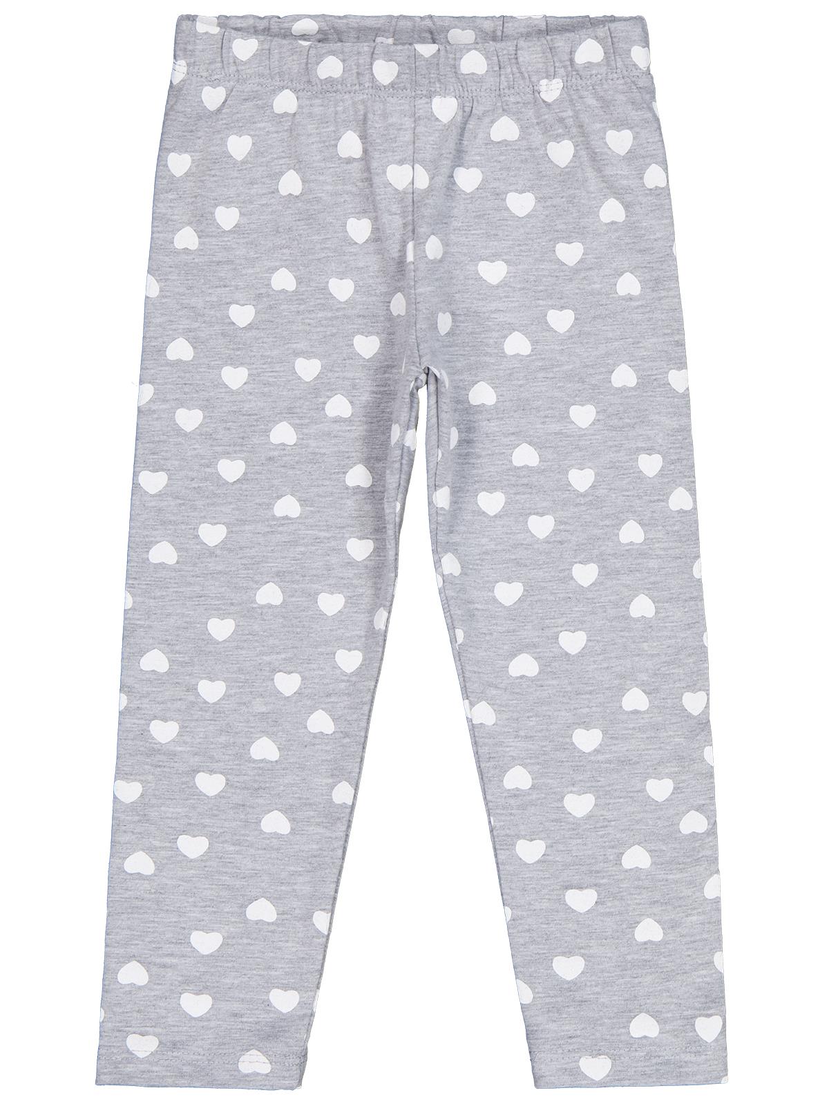Civil Girls Kalp Baskılı 2-5 Yaş Tayt - Gri