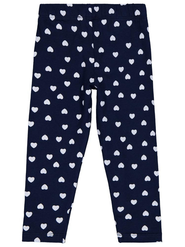 Civil Girls Kalp Baskılı 2-5 Yaş Tayt - Lacivert