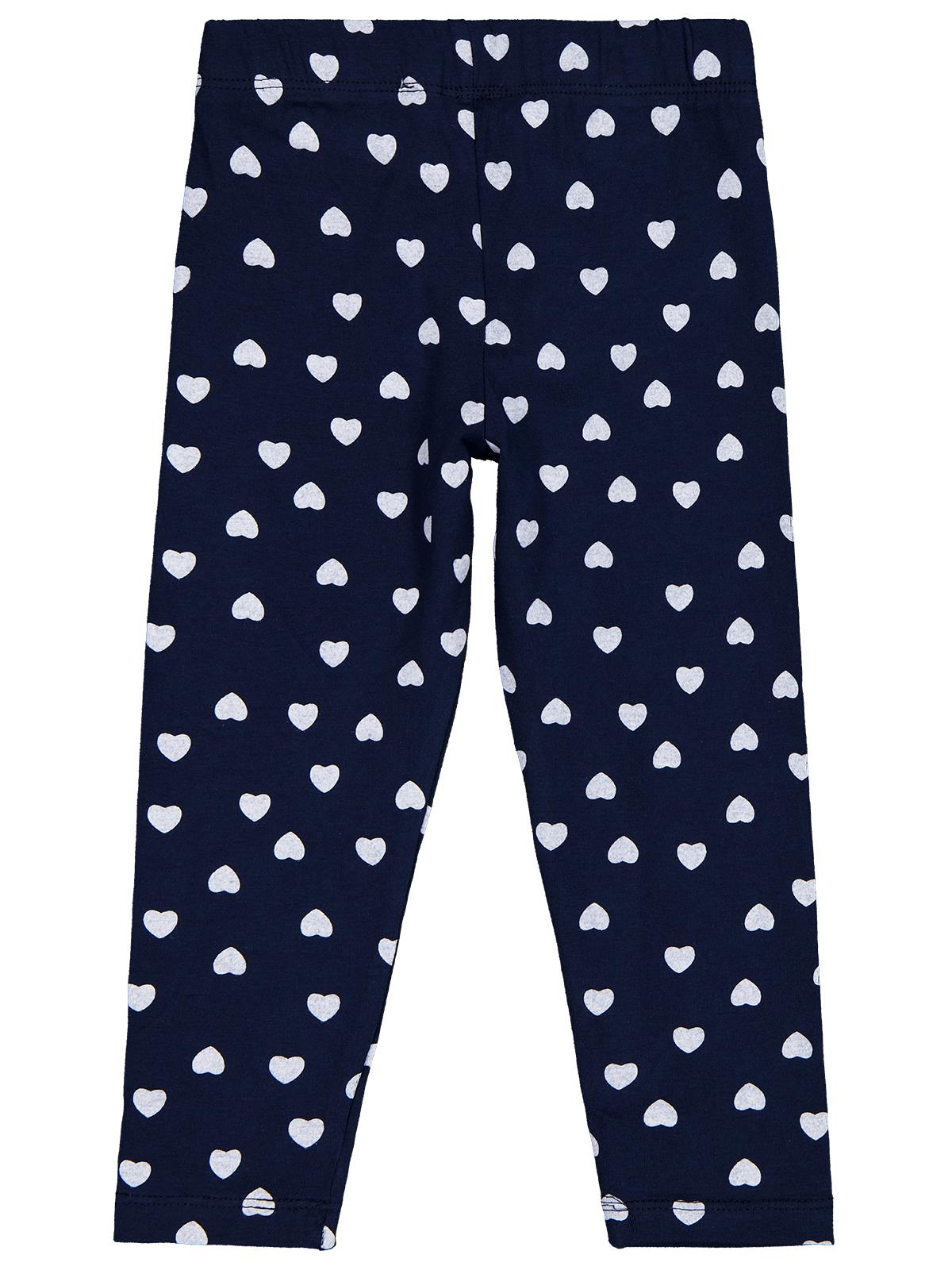 Civil Girls Kalp Baskılı 2-5 Yaş Tayt - Lacivert