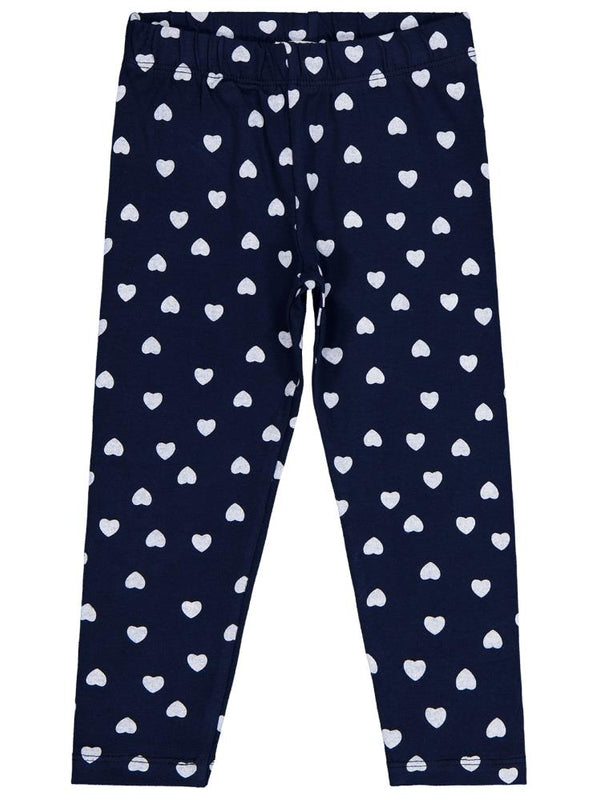 Civil Girls Kalp Baskılı 2-5 Yaş Tayt - Lacivert