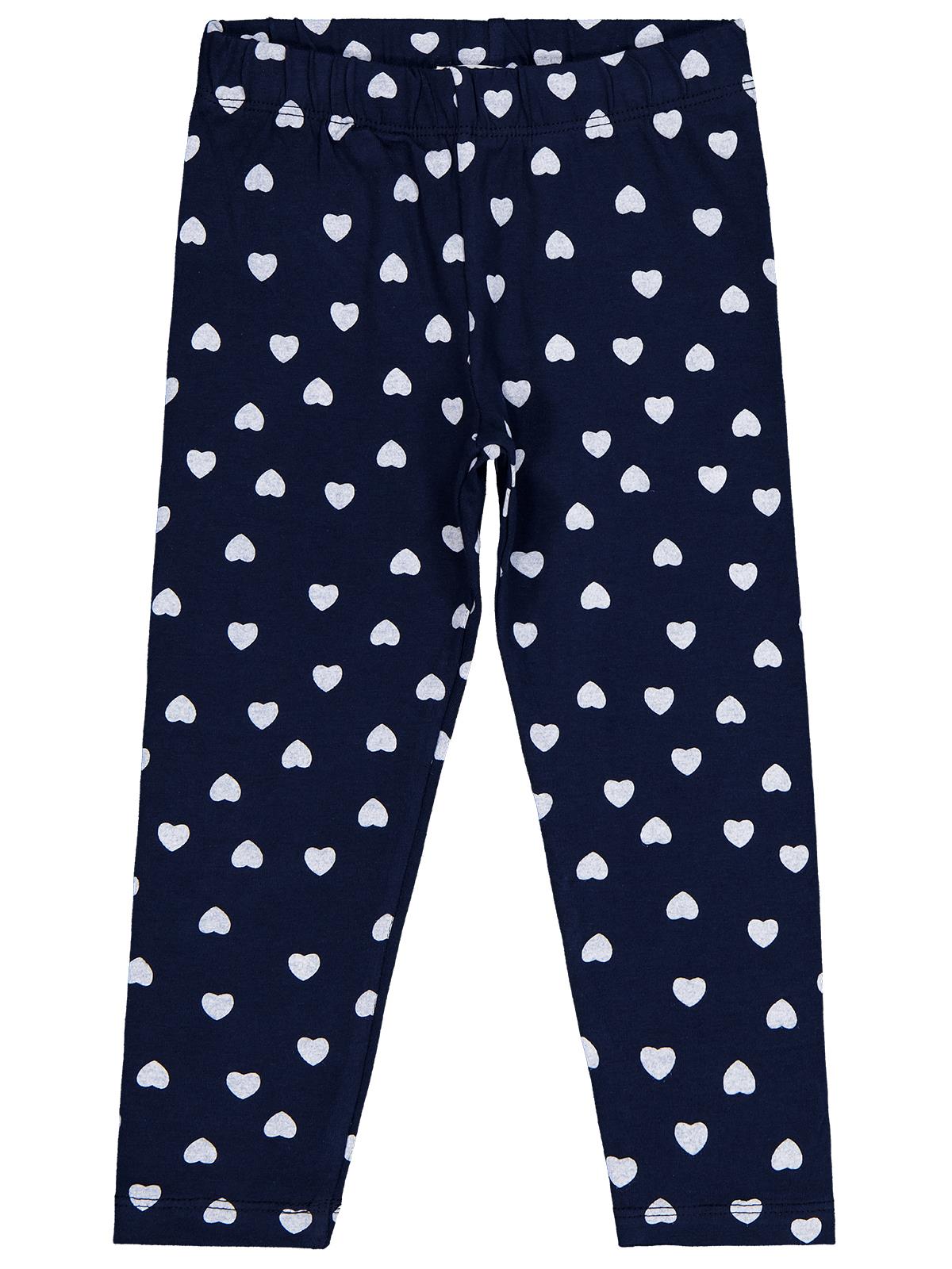 Civil Girls Kalp Baskılı 2-5 Yaş Tayt - Lacivert