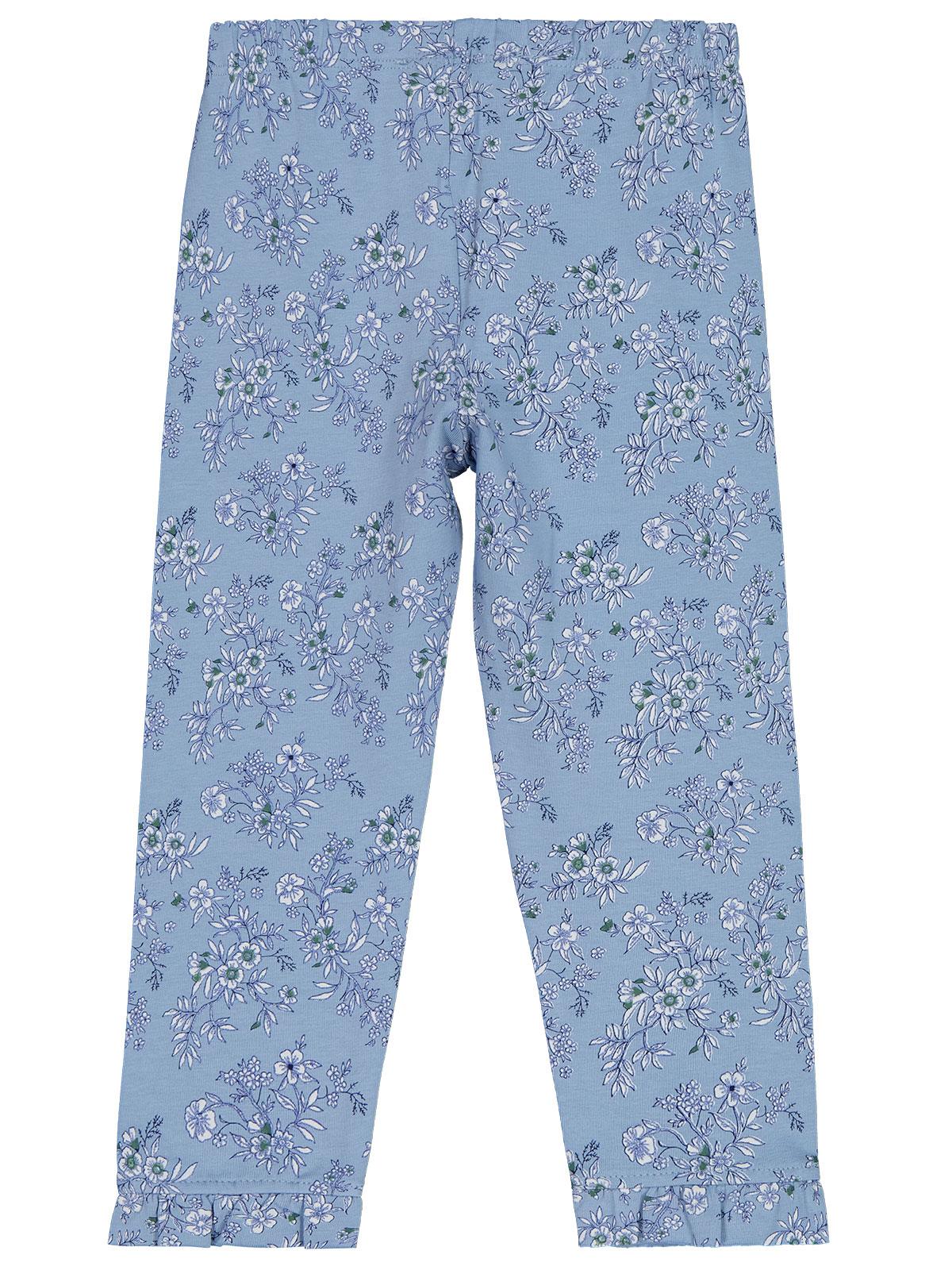 Civil Girls Çiçek Baskılı 2-5 Yaş Tayt - Mavi