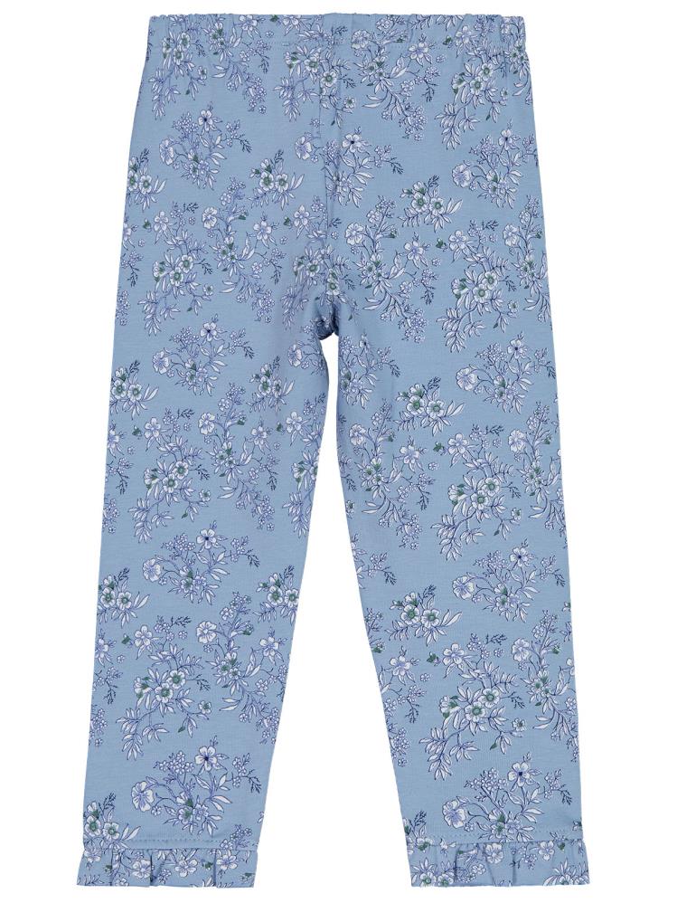 Civil Girls Çiçek Baskılı 2-5 Yaş Tayt - Mavi