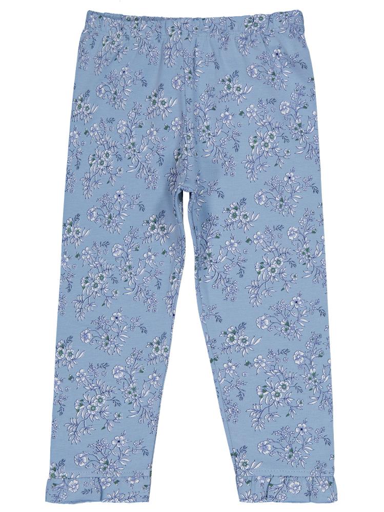 Civil Girls Çiçek Baskılı 2-5 Yaş Tayt - Mavi