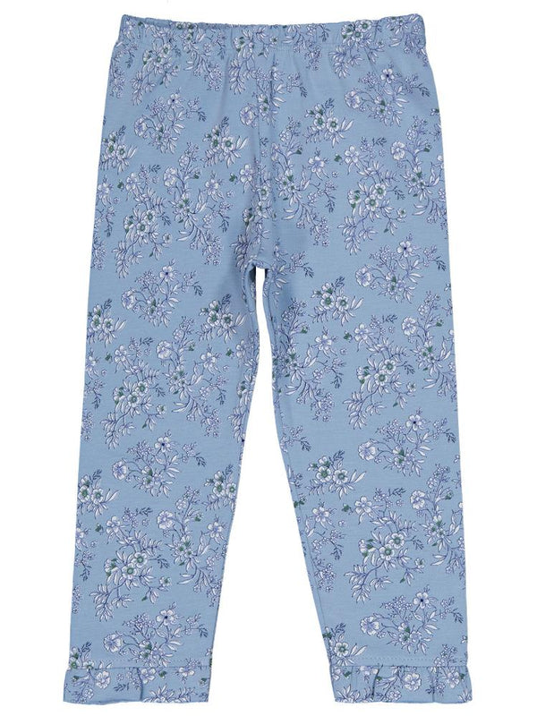 Civil Girls Çiçek Baskılı 2-5 Yaş Tayt - Mavi