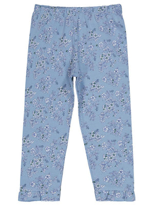 Civil Girls Çiçek Baskılı 2-5 Yaş Tayt - Mavi