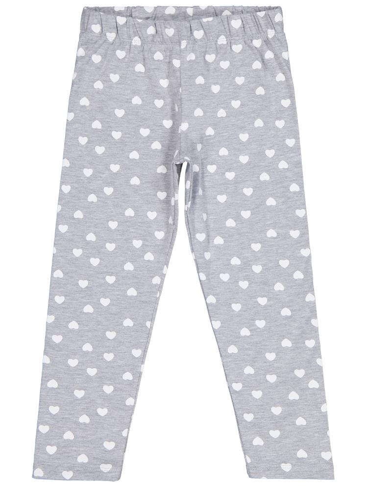 Civil Girls Kalp Baskılı 6-9 Yaş Tayt - Gri