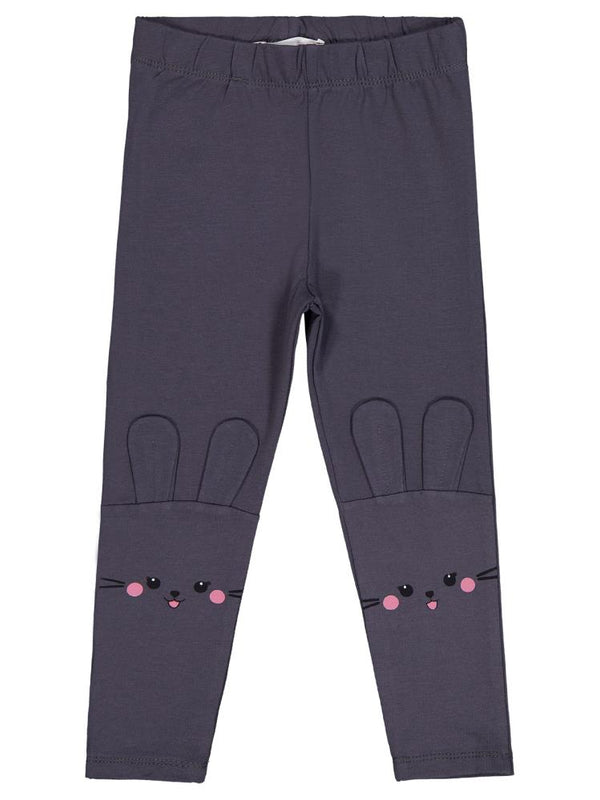 Civil Girls Tavşan Nakışlı 2-5 Yaş Tayt - Gri