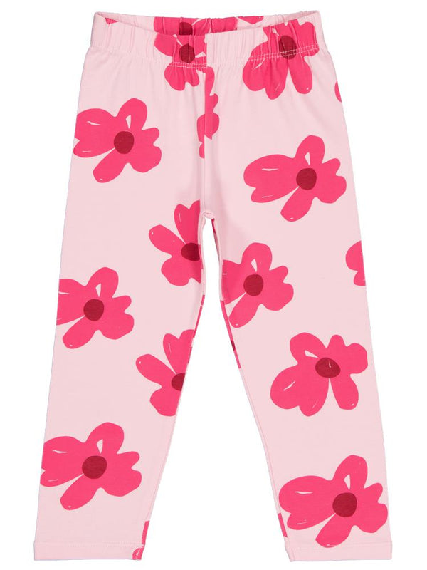 Civil Girls Büyük Çiçek Desenli 2-5 Yaş Tayt - Pembe