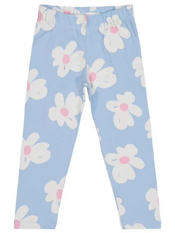 Civil Girls Büyük Çiçek Desenli 2-5 Yaş Tayt - Mavi