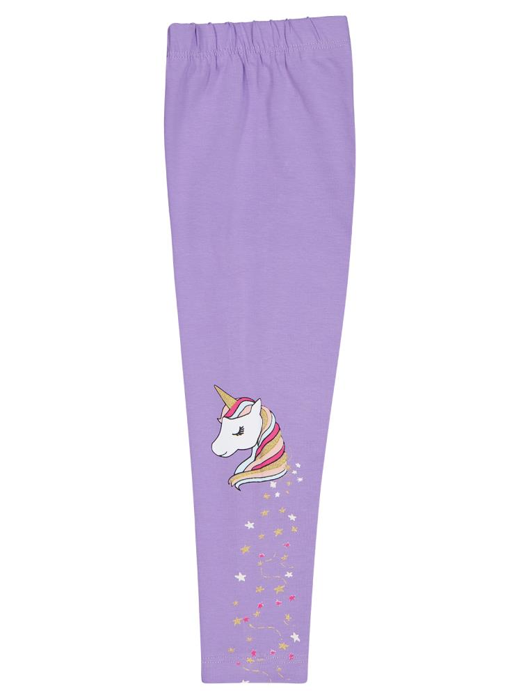 Civil Girls Unicorn Baskılı 2-5 Yaş Tayt - Lila