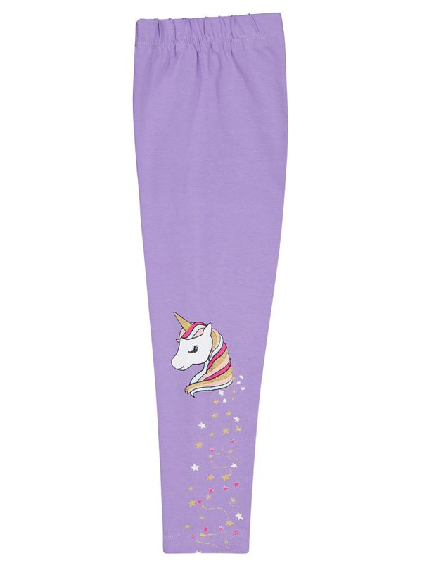 Civil Girls Unicorn Baskılı 2-5 Yaş Tayt - Lila