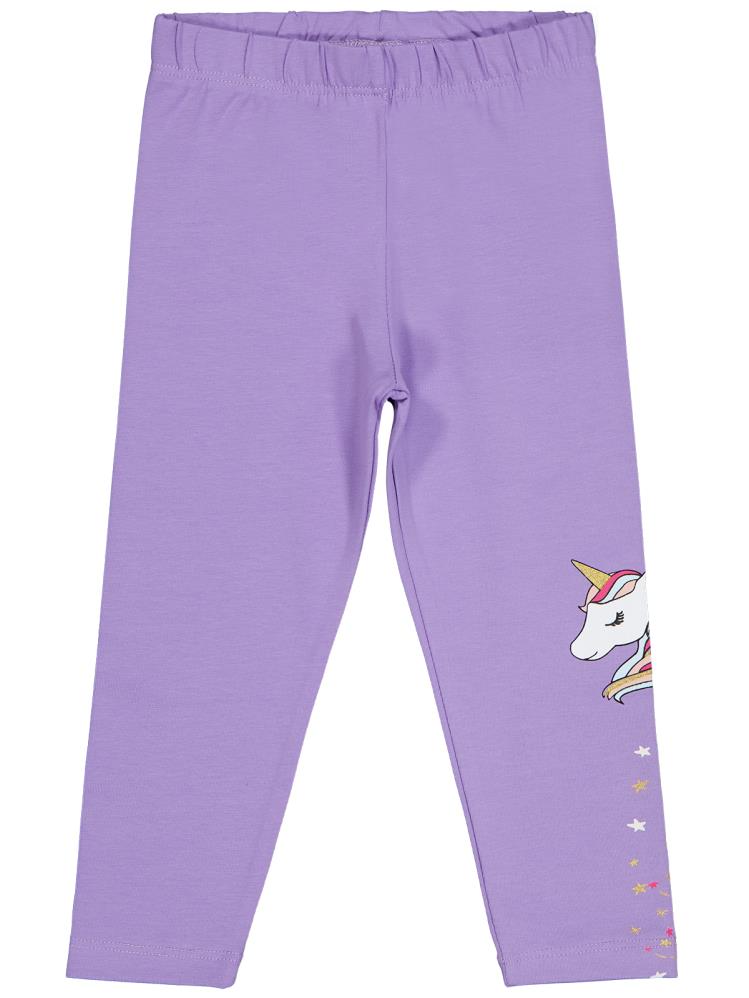 Civil Girls Unicorn Baskılı 2-5 Yaş Tayt - Lila