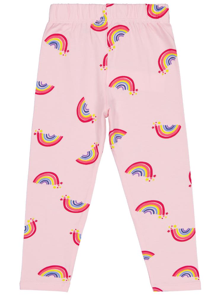 Civil Girls Rainbow Baskılı 2-5 Yaş Tayt - Pembe