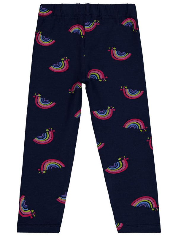 Civil Girls Rainbow Baskılı 2-5 Yaş Tayt - Lacivert