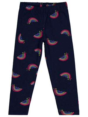 Civil Girls Rainbow Baskılı 2-5 Yaş Tayt - Lacivert