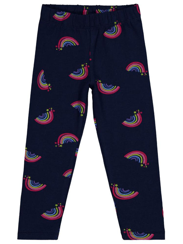 Civil Girls Rainbow Baskılı 2-5 Yaş Tayt - Lacivert