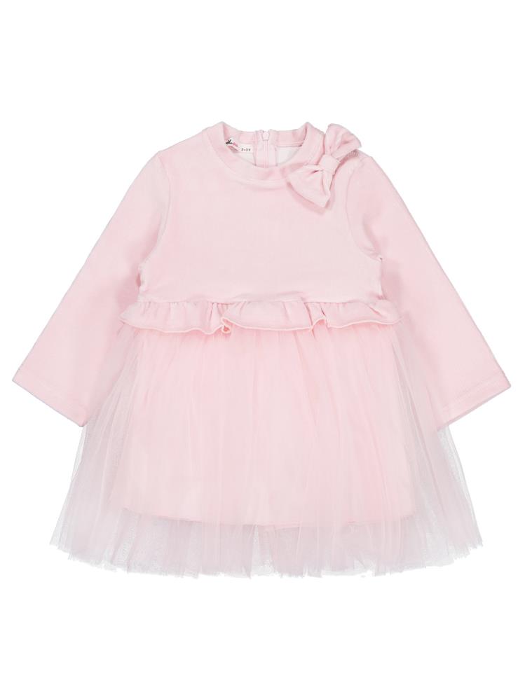 Civil Girls Fiyonklu 2-5 Yaş Elbise - Pudra